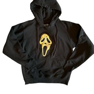 Black Ghost Face chenille mask Hoodie